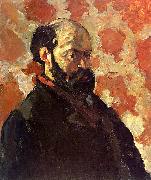 Paul Cezanne Self Portrait on a Rose Background oil painting on canvas